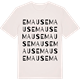 Vintage White t-shirt med Emaus ordlek t-shirt