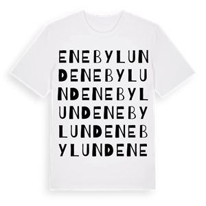 Enebylund ordlek t-shirt – ekologisk bomull t-shirt från Pinshirt
