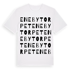 Enebytorpet ordlek t-shirt – ekologisk bomull t-shirt från Pinshirt
