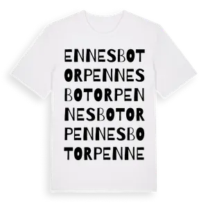 Ennesbotorp ordlek t-shirt – ekologisk bomull t-shirt från Pinshirt