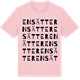 Pink Cotton t-shirt med Ensätter ordlek t-shirt