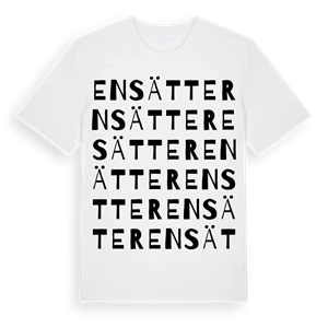 Ensätter ordlek t-shirt – ekologisk bomull t-shirt från Pinshirt