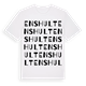 White t-shirt med Enshult ordlek t-shirt