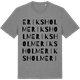 Mid Heather Gray t-shirt med Eriksholm ordlek t-shirt