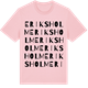 Pink Cotton t-shirt med Eriksholm ordlek t-shirt