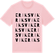 Pink Cotton t-shirt med Eriksvik ordlek t-shirt