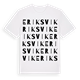 White t-shirt med Eriksvik ordlek t-shirt