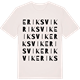 Vintage White t-shirt med Eriksvik ordlek t-shirt