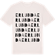 Vintage White t-shirt med Erlunda ordlek t-shirt