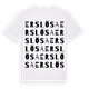 White t-shirt med Erslösa ordlek t-shirt