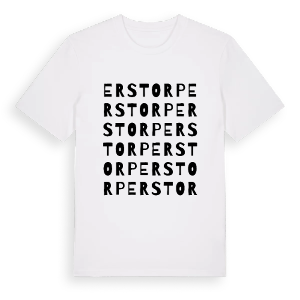 Erstorp ordlek t-shirt – ekologisk bomull t-shirt från Pinshirt