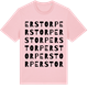 Pink Cotton t-shirt med Erstorp ordlek t-shirt