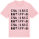 Pink Cotton t-shirt med Eskilsbergtäppan ordlek t-shirt