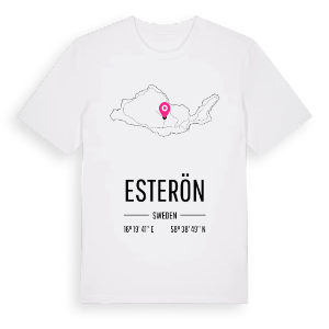 Esterön karta t-shirt – ekologisk bomull t-shirt från Pinshirt