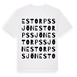 Estorpssjön ordlek t-shirt – ekologisk bomull t-shirt från Pinshirt