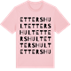 Pink Cotton t-shirt med Ettershult ordlek t-shirt