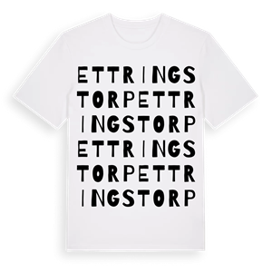 Ettringstorp ordlek t-shirt – ekologisk bomull t-shirt från Pinshirt