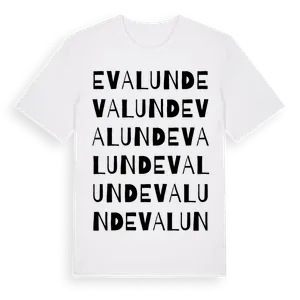 Evalund ordlek t-shirt – ekologisk bomull t-shirt från Pinshirt
