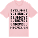 Pink Cotton t-shirt med Evelund ordlek t-shirt