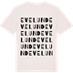 Vintage White t-shirt med Evelund ordlek t-shirt