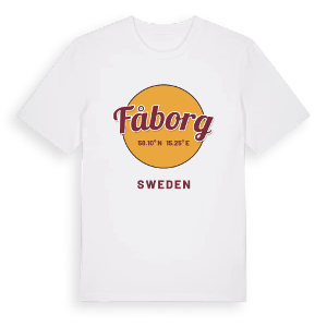 Fåborg cirkel t-shirt – ekologisk bomull t-shirt från PinShirt