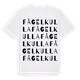 White t-shirt med Fågelkulla ordlek t-shirt
