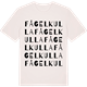 Vintage White t-shirt med Fågelkulla ordlek t-shirt