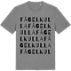 Mid Heather Gray t-shirt med Fågelkulla ordlek t-shirt