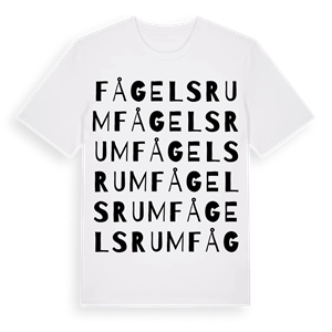 Fågelsrum ordlek t-shirt – ekologisk bomull t-shirt från Pinshirt