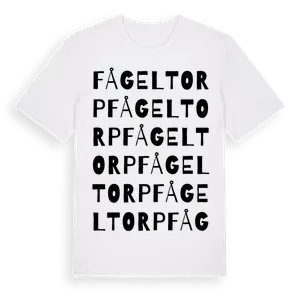 Fågeltorp ordlek t-shirt – ekologisk bomull t-shirt från Pinshirt