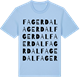 Blue Soul t-shirt med Fagerdal ordlek t-shirt