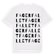 White t-shirt med Fagerfallet ordlek t-shirt