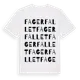 White t-shirt med Fagerfallet ordlek t-shirt
