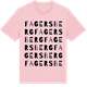 Pink Cotton t-shirt med Fagersberg ordlek t-shirt