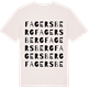 Vintage White t-shirt med Fagersberg ordlek t-shirt