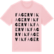 Pink Cotton t-shirt med Fagervik ordlek t-shirt