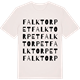 Vintage White t-shirt med Falktorpet ordlek t-shirt
