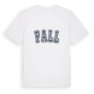 Fall college t-shirt – ekologisk bomull t-shirt från Pinshirt