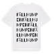White t-shirt med Fällhumpen ordlek t-shirt