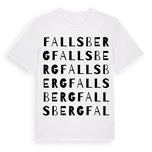 Fallsberg ordlek t-shirt – ekologisk bomull t-shirt från Pinshirt