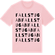 Pink Cotton t-shirt med Fallstugan ordlek t-shirt