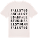 Vintage White t-shirt med Fallstugan ordlek t-shirt