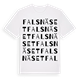 White t-shirt med Falsnäset ordlek t-shirt