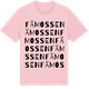 Pink Cotton t-shirt med Fämossen ordlek t-shirt