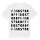 White t-shirt med Fångstgrop ordlek t-shirt