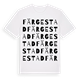 White t-shirt med Färgestad ordlek t-shirt
