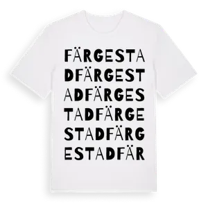 Färgestad ordlek t-shirt – ekologisk bomull t-shirt från Pinshirt