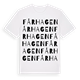 White t-shirt med Fårhagen ordlek t-shirt