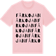 Pink Cotton t-shirt med Fårkojan ordlek t-shirt