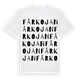 White t-shirt med Fårkojan ordlek t-shirt